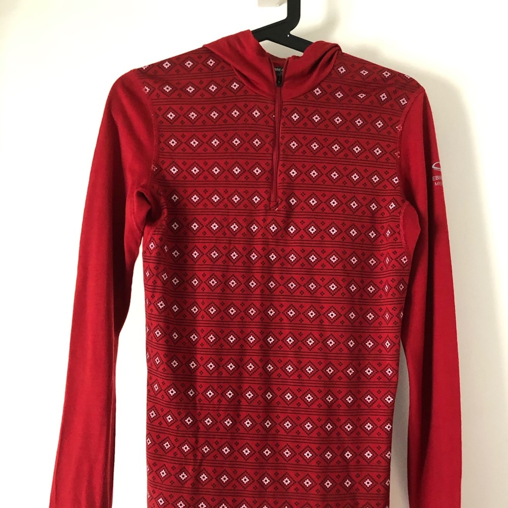 Merino wool body fit pullover zip
